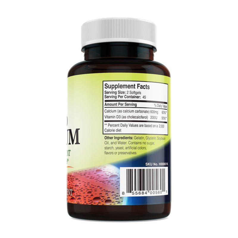 J-Bio™ Liquid Calcium 600 mg with Vitamin D3 200 IU 90 Softgels