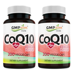GMP Vitas® High Potency CoQ10 200 Veggie Cap 2-Bottle Bundle
