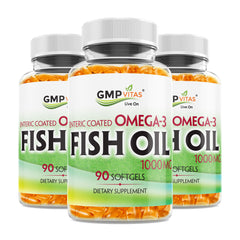 GMP Vitas® 1000 mg Enteric Coated Omega-3 Fish Oil 3-Bottle Bundle